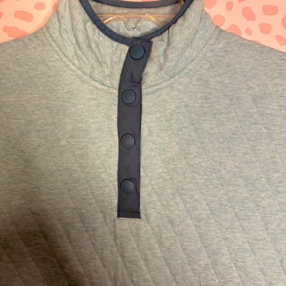 Orvis Womens Quilted Snap Neck Pullover Sweatshirt Blue Gorpcore Hike Small NWT - Picture 7 of 8